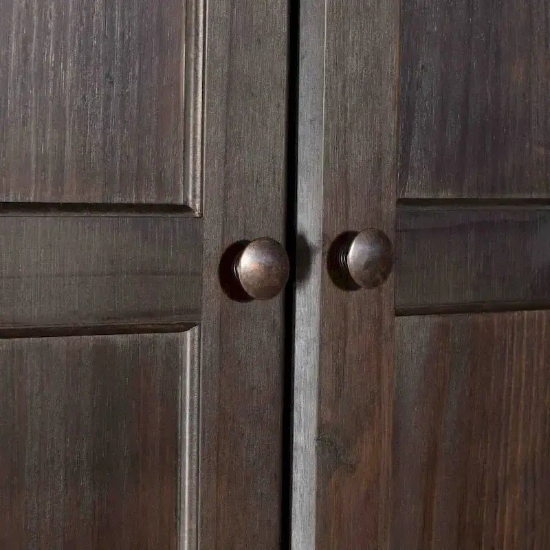 Armoire Shaker en bois massif à 2 portes, aspect grainé - 41 x 72 x 22