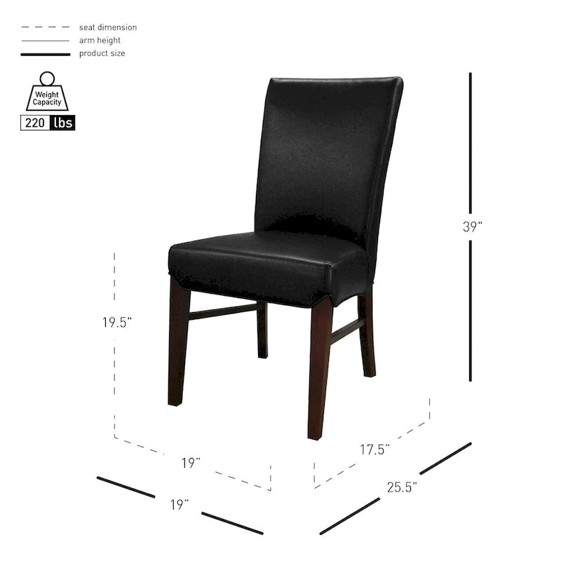 Chaises de salle à manger Milton en cuir reconstitué (lot de 2) - na