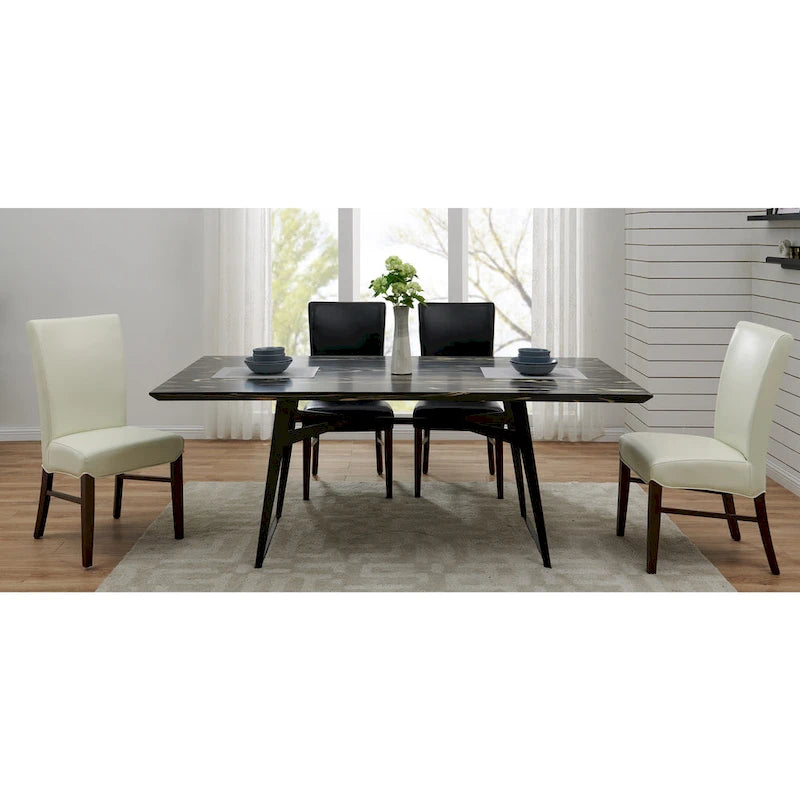 Chaises de salle à manger Milton en cuir reconstitué (lot de 2) - na