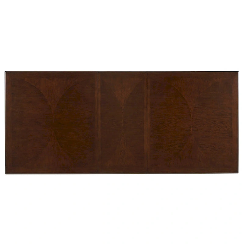 Ensemble de salle à manger rectangulaire extensible Willa en bois de cerisier foncé et tissu beige par iNSPIRE Q Classic