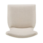 Ensemble de salle à manger rectangulaire extensible Willa en bois de cerisier foncé et tissu beige par iNSPIRE Q Classic