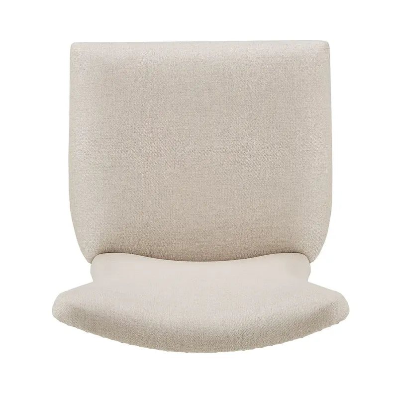 Ensemble de salle à manger rectangulaire extensible Willa en bois de cerisier foncé et tissu beige par iNSPIRE Q Classic