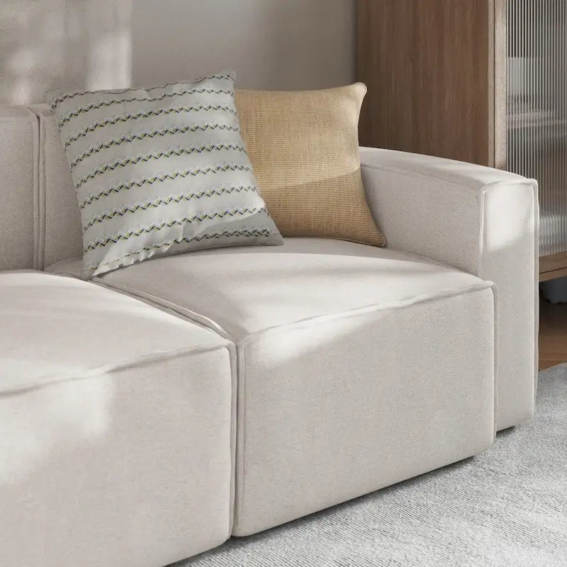 Canapé d'angle modulaire contemporain avec fauteuil droit et accoudoir