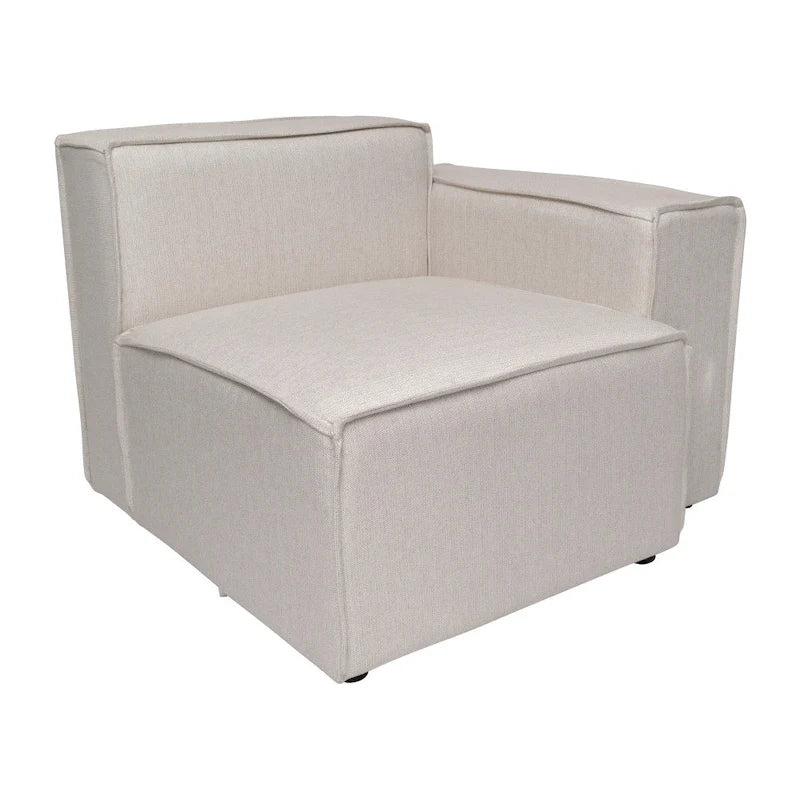 Canapé d'angle modulaire contemporain avec fauteuil droit et accoudoir