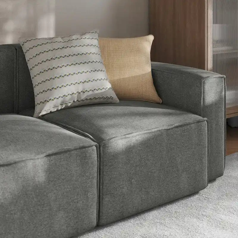 Canapé d'angle modulaire contemporain avec fauteuil droit et accoudoir