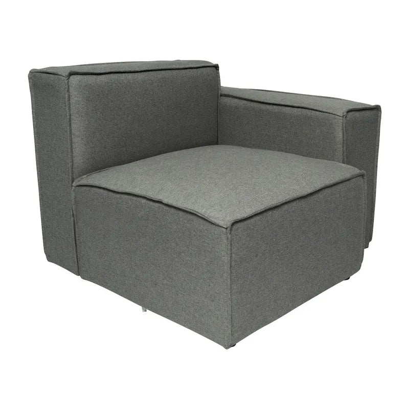 Canapé d'angle modulaire contemporain avec fauteuil droit et accoudoir