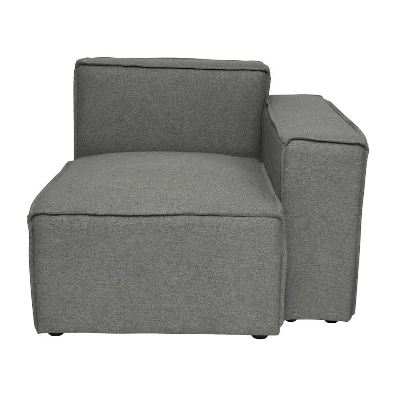 Canapé d'angle modulaire contemporain avec fauteuil droit et accoudoir