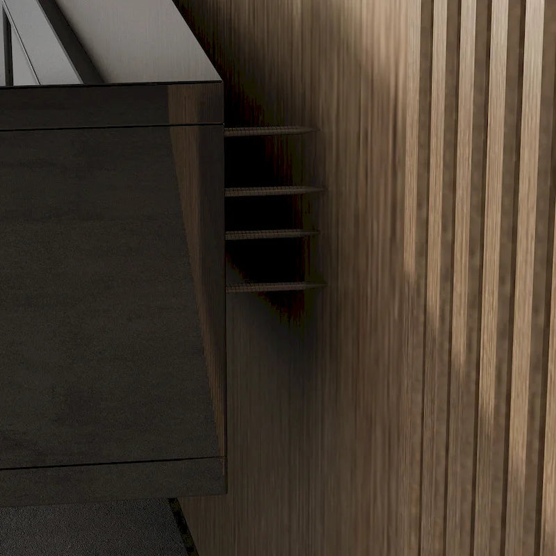 Meuble TV flottant LED, meuble multimédia pour la maison et le bureau (2 pièces)