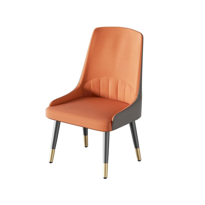 Ensemble de 2 chaises de salle à manger contemporaines en cuir - 45,7 x 50 x 82 cm