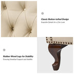 Fauteuil Gerhard en cuir véritable avec garnitures cloutées et coussin amovible (lot de 2) par HULALA HOME