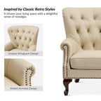 Fauteuil Gerhard en cuir véritable avec garnitures cloutées et coussin amovible (lot de 2) par HULALA HOME