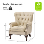 Fauteuil Gerhard en cuir véritable avec garnitures cloutées et coussin amovible (lot de 2) par HULALA HOME