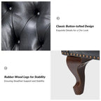 Fauteuil Gerhard en cuir véritable avec garnitures cloutées et coussin amovible (lot de 2) par HULALA HOME