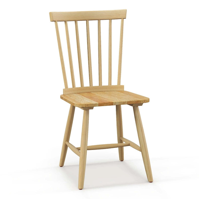 Ensemble de 2 chaises de salle à manger Costway Windsor sans accoudoirs, dossier à fuseaux, couleur unie - Voir les détails