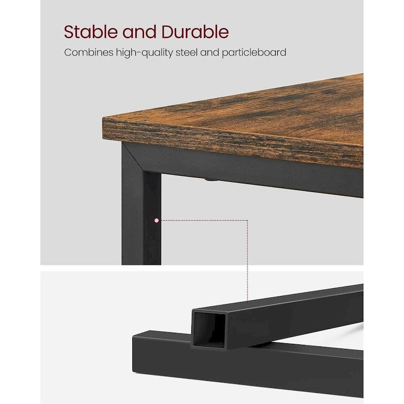 Table d'appoint mince à 2 tiroirs avec 2 étagères ouvertes et station de recharge pour salon ou chambre