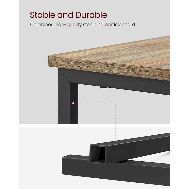 Table d'appoint mince à 2 tiroirs avec 2 étagères ouvertes et station de recharge pour salon ou chambre