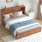 Lit escamotable Mixoy moderne avec matelas, tiroir de rangement et station de charge