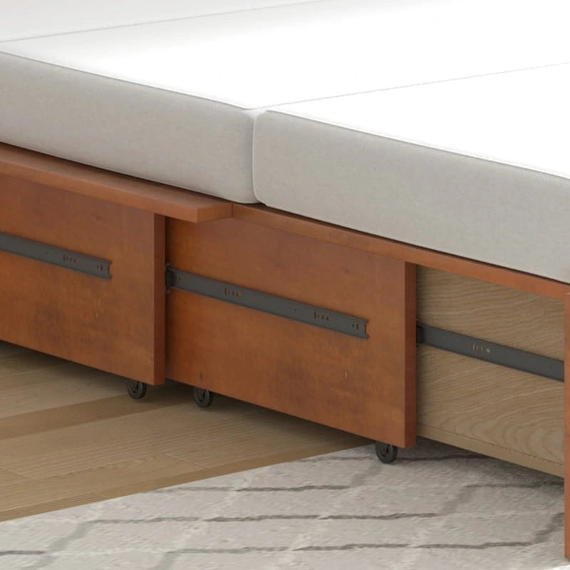 Lit escamotable Mixoy moderne avec matelas, tiroir de rangement et station de charge