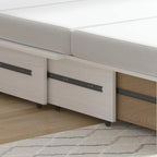 Lit escamotable Mixoy moderne avec matelas, tiroir de rangement et station de charge