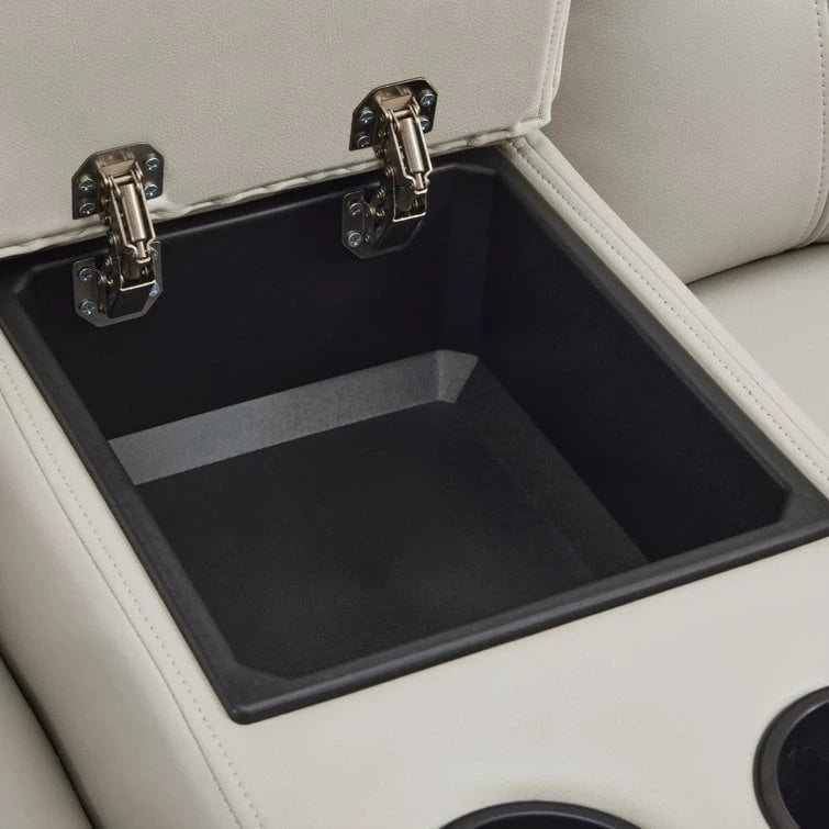 Canapé inclinable électrique MCombo avec console, fonction chauffante et vibrante, ports USB et porte-gobelets PR624