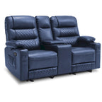 Canapé inclinable électrique MCombo avec console, fonction chauffante et vibrante, ports USB et porte-gobelets PR624