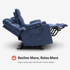 Canapé inclinable électrique MCombo avec console, fonction chauffante et vibrante, ports USB et porte-gobelets PR624