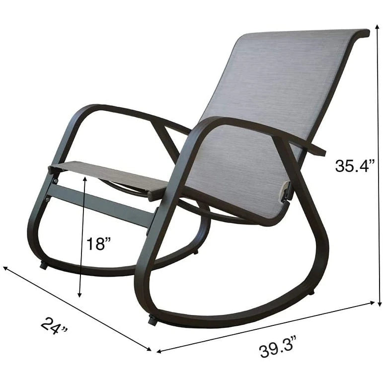 Fauteuil à bascule contemporain d'extérieur Kozyard