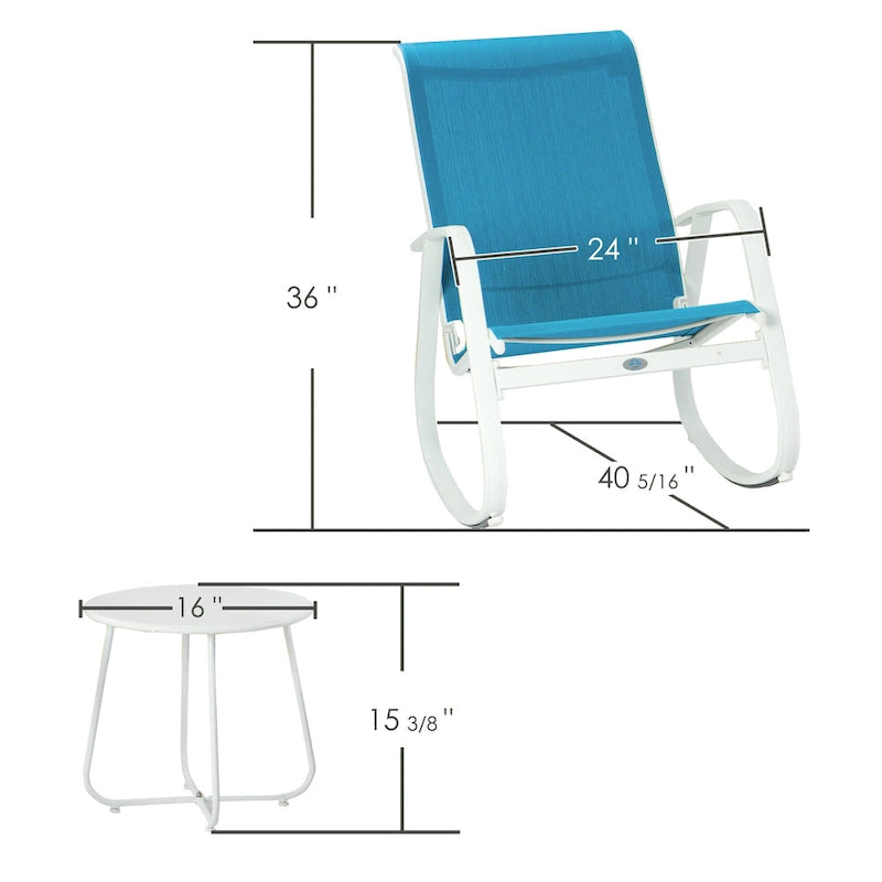 Fauteuil à bascule contemporain d'extérieur Kozyard