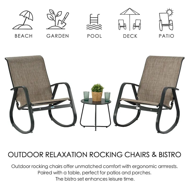 Fauteuil à bascule contemporain d'extérieur Kozyard