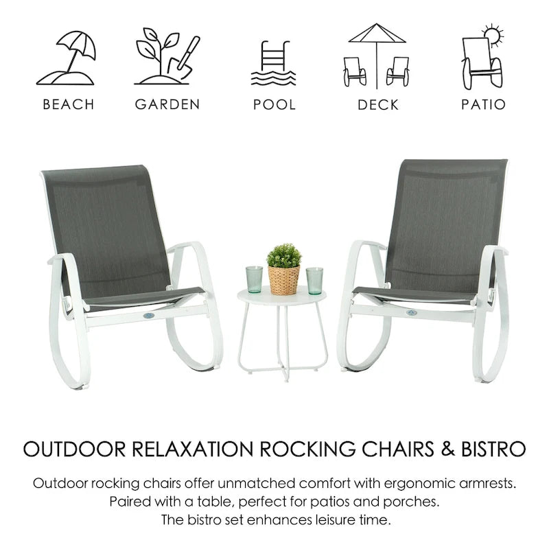 Fauteuil à bascule contemporain d'extérieur Kozyard