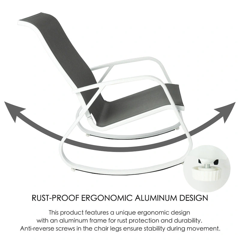 Fauteuil à bascule contemporain d'extérieur Kozyard