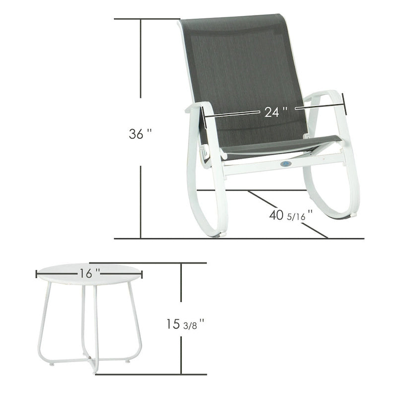 Fauteuil à bascule contemporain d'extérieur Kozyard