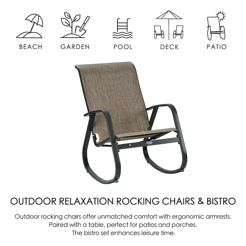 Fauteuil à bascule contemporain d'extérieur Kozyard