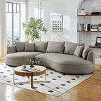 L-Shaped Leather Sectional Sofa with Chaise  Large Luxe Couch for Living Room