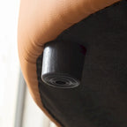 Canapé d'angle en cuir en forme de L avec méridienne, grand canapé de luxe pour salon