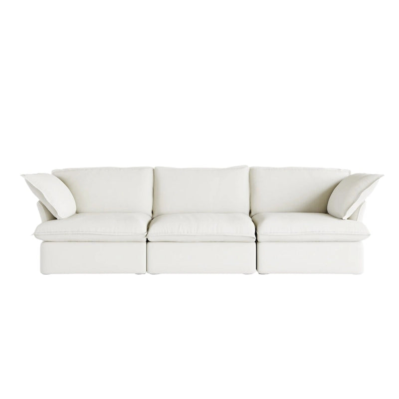 Canapé d'angle moderne et confortable style nuage, canapés minimalistes à garnissage en duvet, housses de coussin amovibles