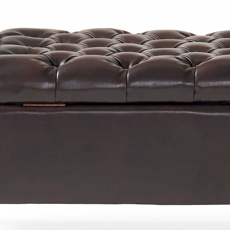 Banc de rangement moderne et élégant, capitonné, avec couvercle rabattable