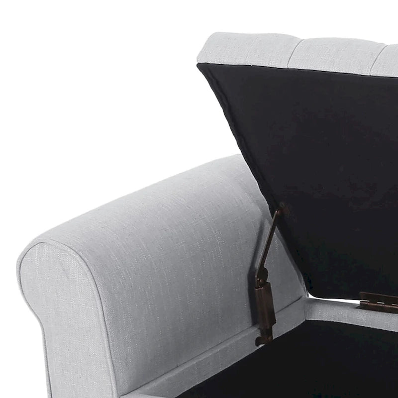 Banc de rangement moderne et élégant, capitonné, avec couvercle rabattable