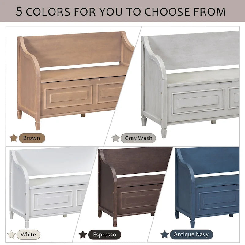 Banc de rangement multifonctionnel pour entrée