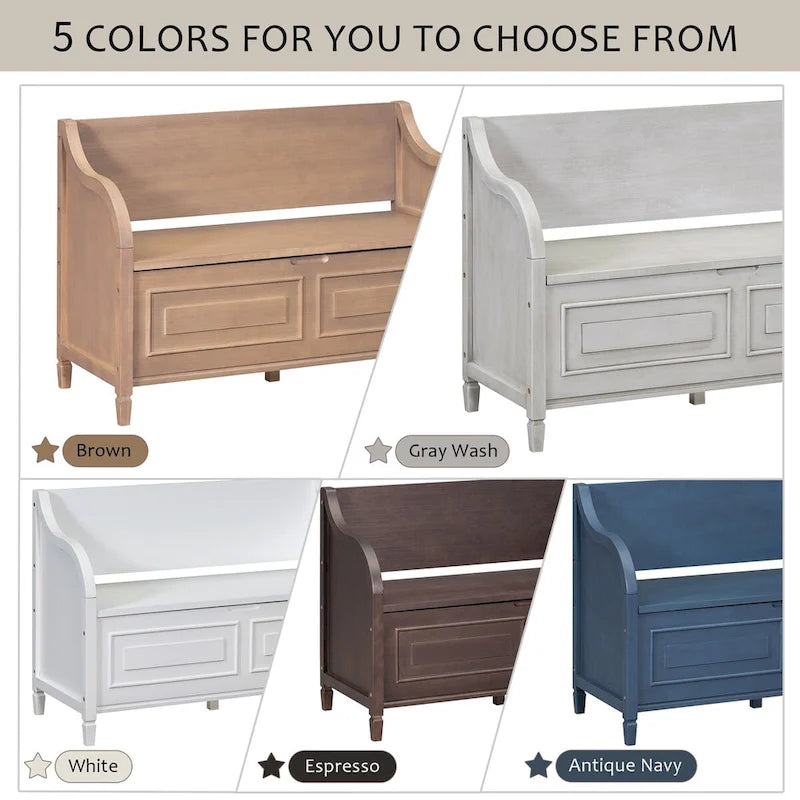 Banc de rangement multifonctionnel pour entrée