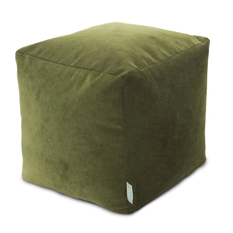 Pouf ottoman cube d'intérieur de la collection Villa de Majestic Home Goods
