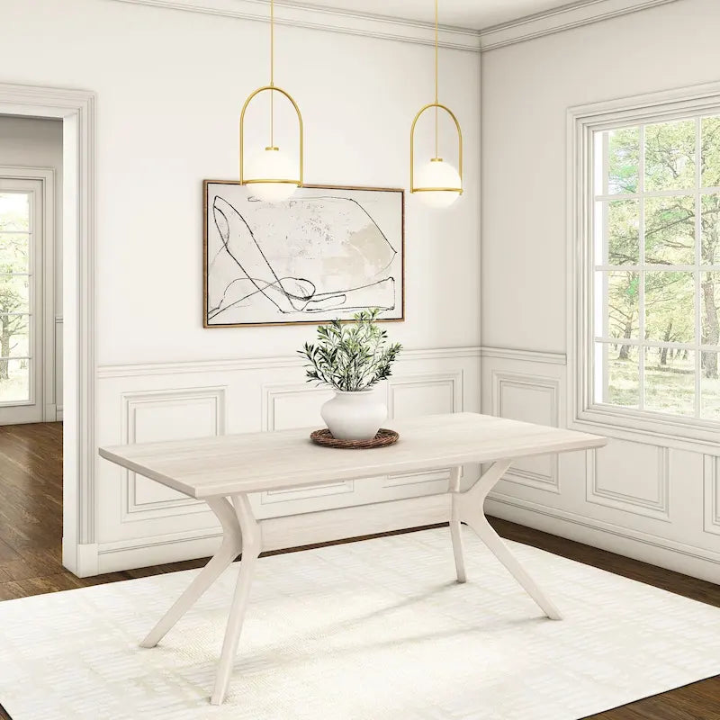 Table de salle à manger rectangulaire à pieds croisés Plank and Beam Verso - 72