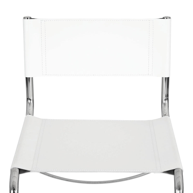 Chaise d'appoint cantilever Mart Stam de Breuer Chair Company avec cadre chromé (différents coloris de cuir reconstitué)