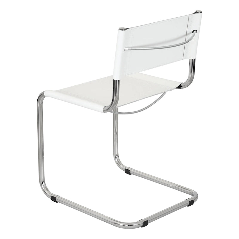 Chaise d'appoint cantilever Mart Stam de Breuer Chair Company avec cadre chromé (différents coloris de cuir reconstitué)