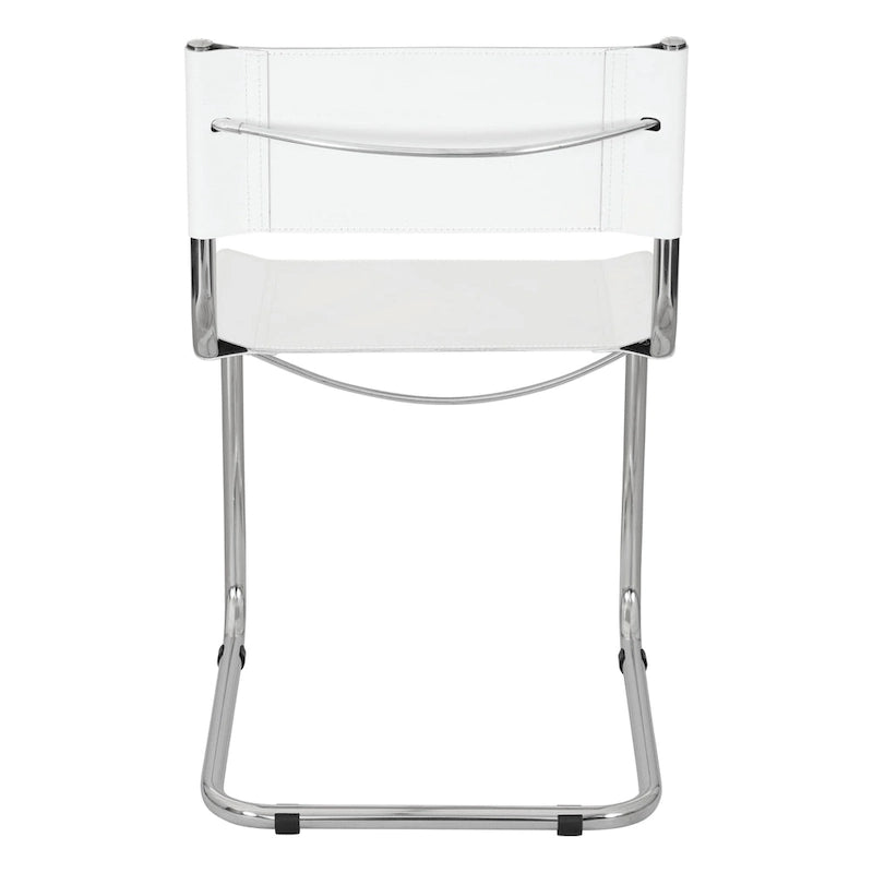 Chaise d'appoint cantilever Mart Stam de Breuer Chair Company avec cadre chromé (différents coloris de cuir reconstitué)