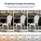 Ensemble de table à manger extensible 9 pièces en bois massif traditionnel Eugene de Furniture of America