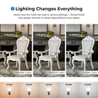 Ensemble de table à manger extensible 9 pièces en bois massif traditionnel Eugene de Furniture of America