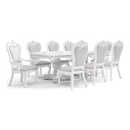 Ensemble de table à manger extensible 9 pièces en bois massif traditionnel Eugene de Furniture of America