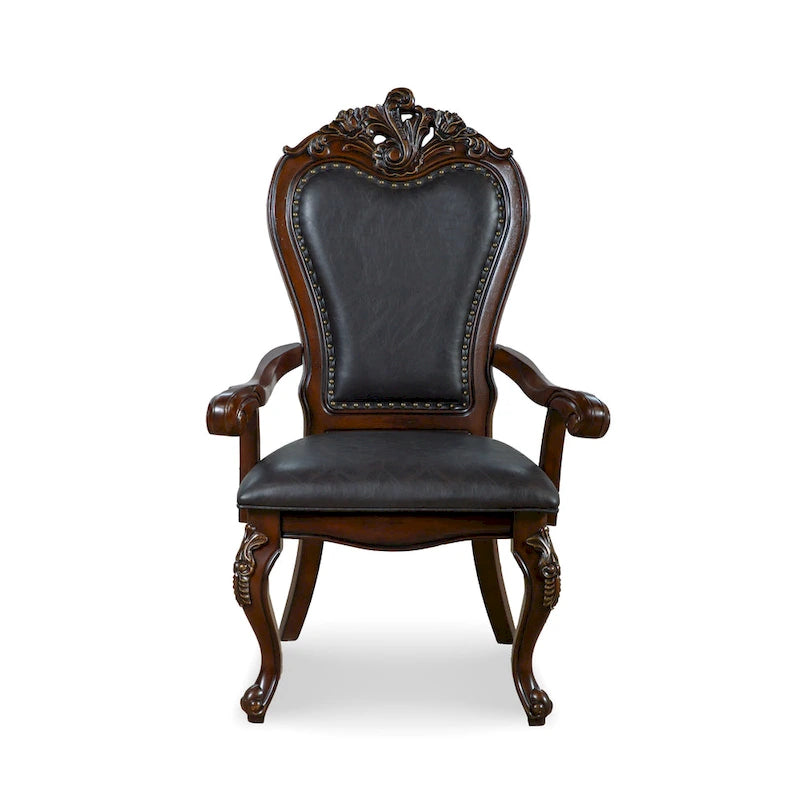 Ensemble de table à manger extensible 9 pièces en bois massif traditionnel Eugene de Furniture of America