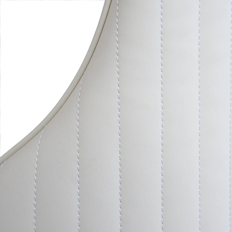 Ensemble moderne de 2 chaises à dossier haut en similicuir beige pour table à manger